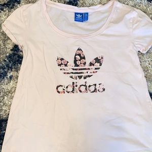 Pink Flower adidas shirt
